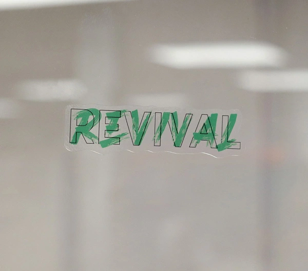 Custom shape die-cut clear sticker
