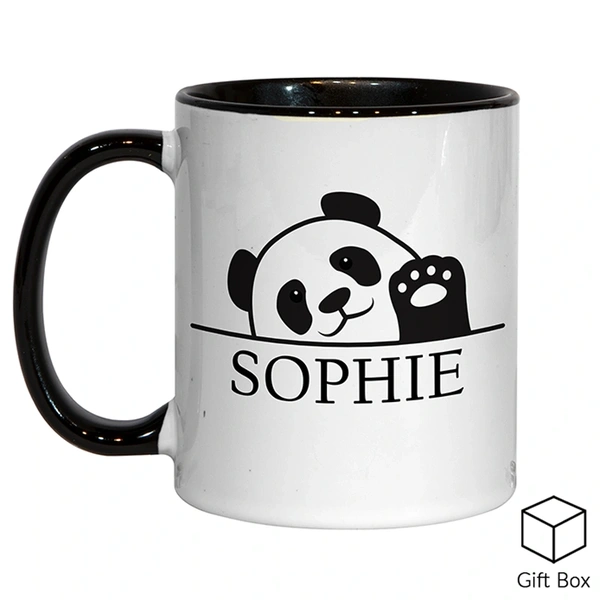  1 Black Inner Handle Mug