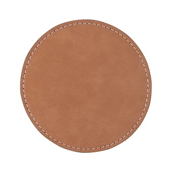 PU Leather Effect Coaster - Tan Colour