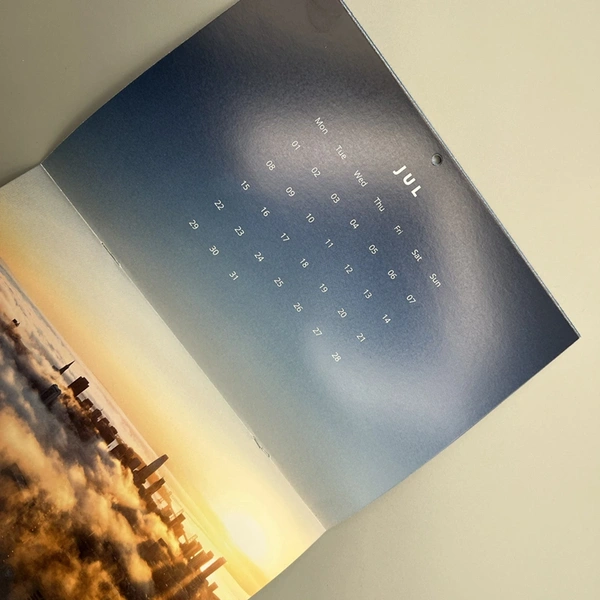 Drilled - Hole - Stapled - Calendar