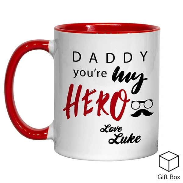  1 Red Inner Handle Mug