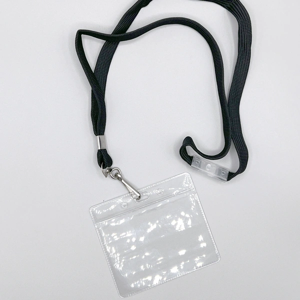 Standard Clear Plastic Card Holder & Lanyard