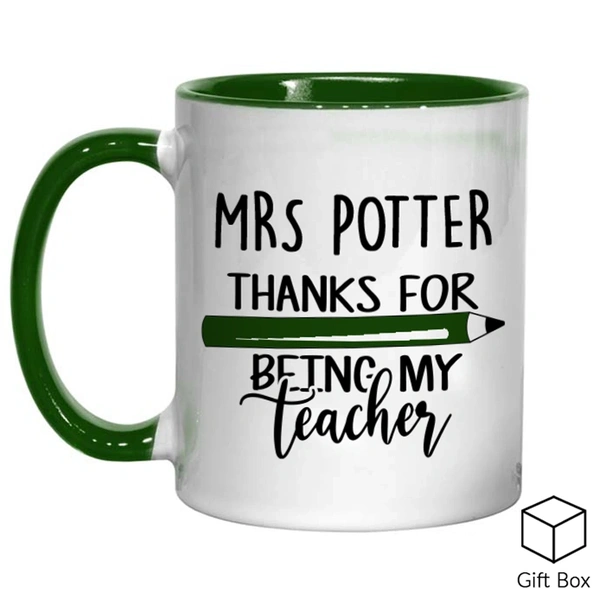  1 Green Inner Handle Mug