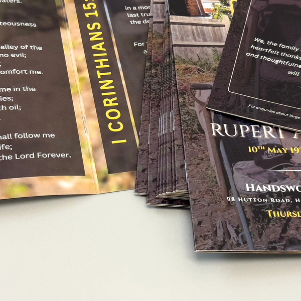 Order of Service Booklet