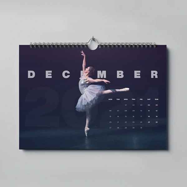  Wall Calendar - Long Edge Bound