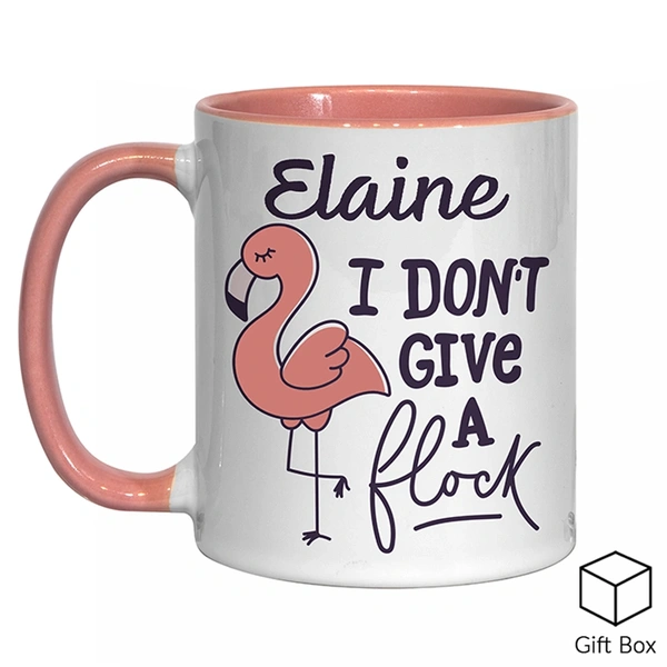  1 Pink Inner Handle Mug